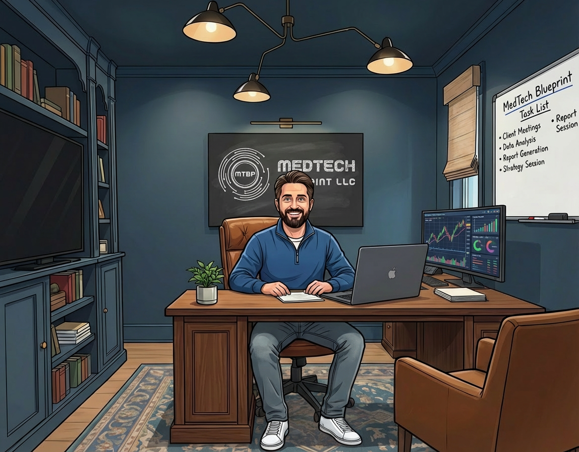 MedTech Blueprint — Joel in the office